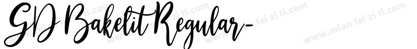 GD Bakelit Regular字体转换